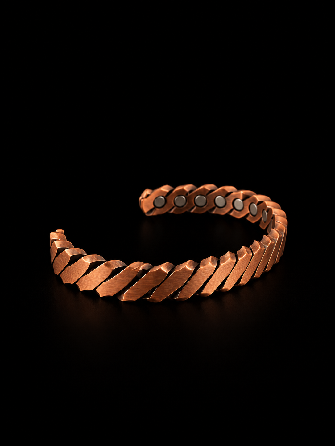 Twisted Ridge Copper Bracelet