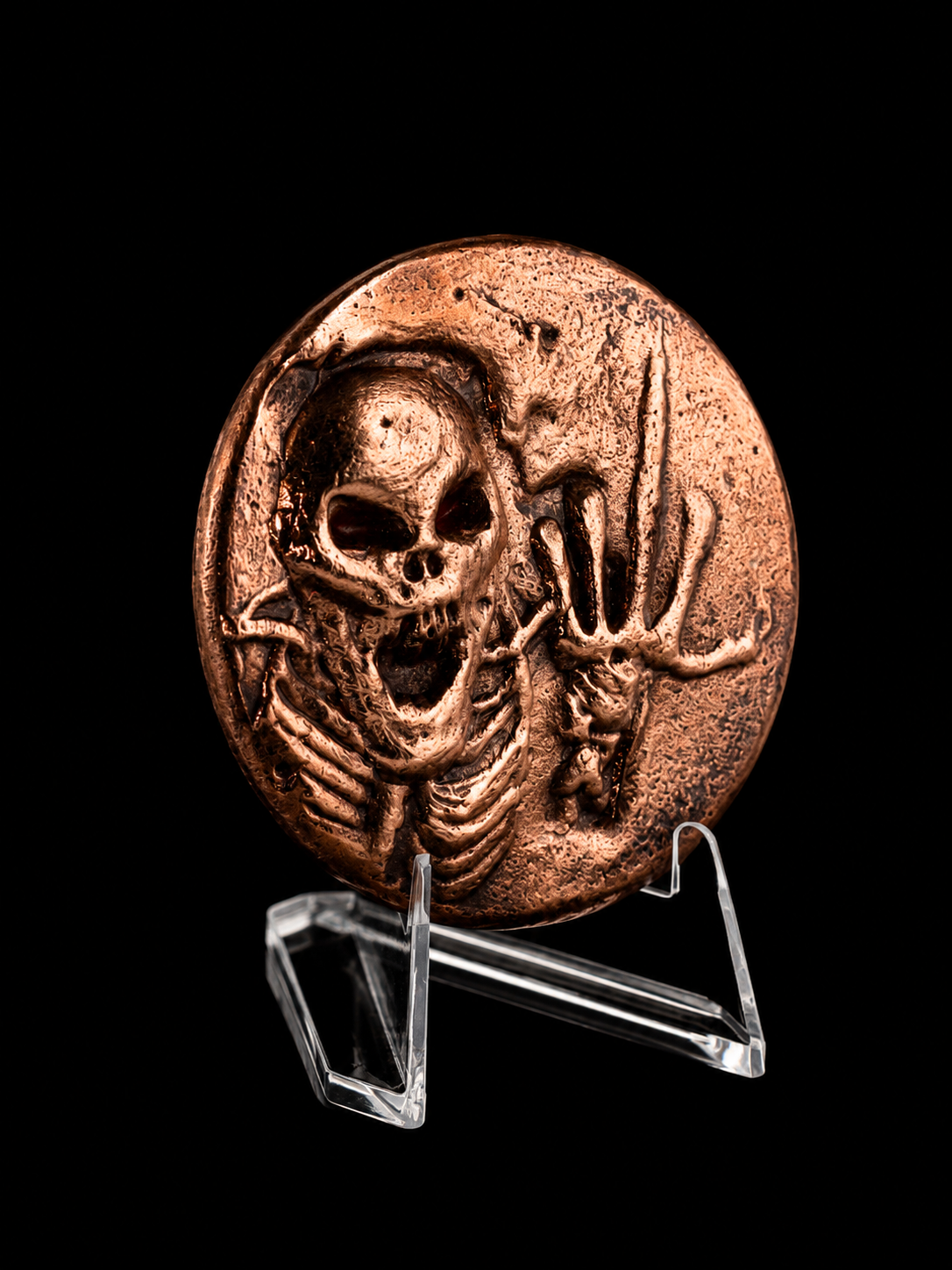 Grim Reaper Copper Medallion