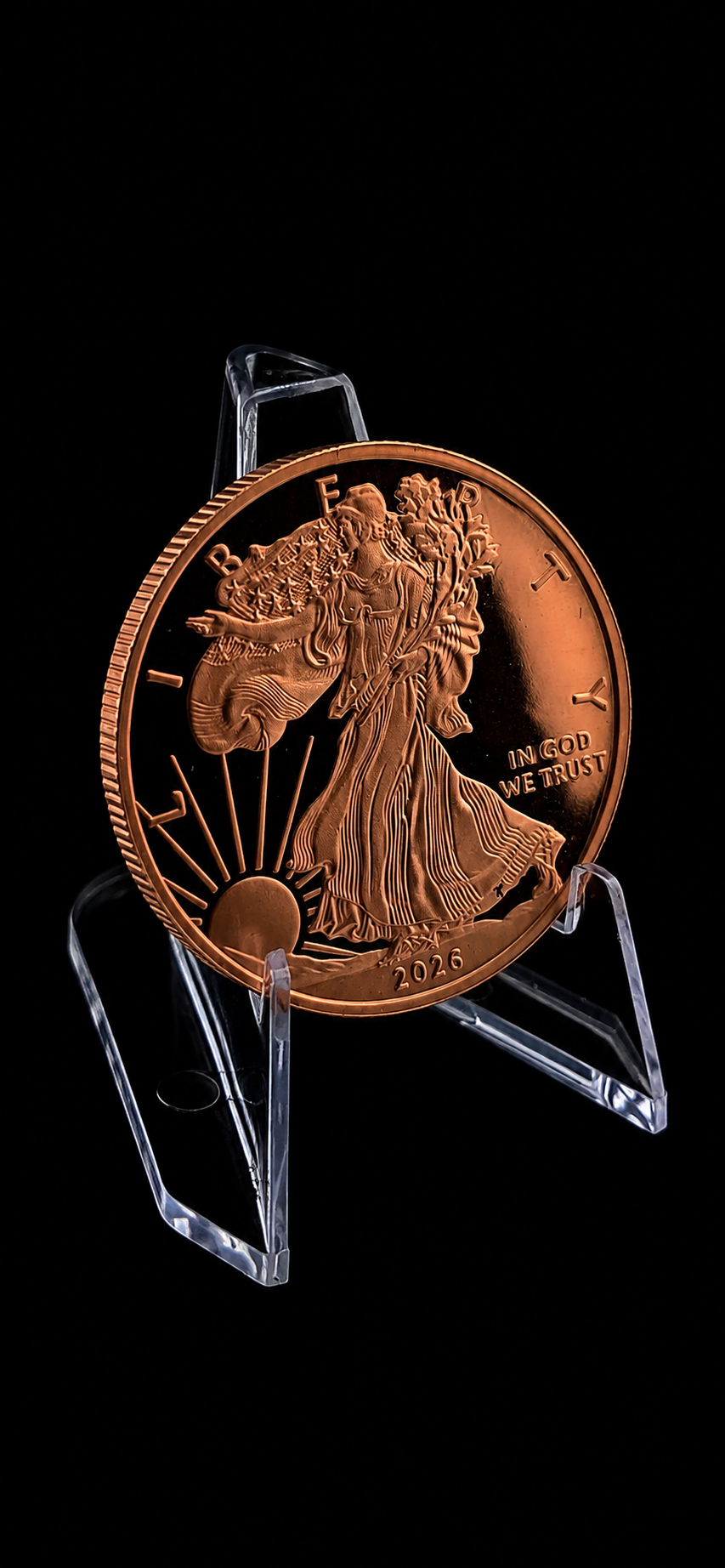 1 Troy Oz Stamped Copper Bullion Coins & Bars