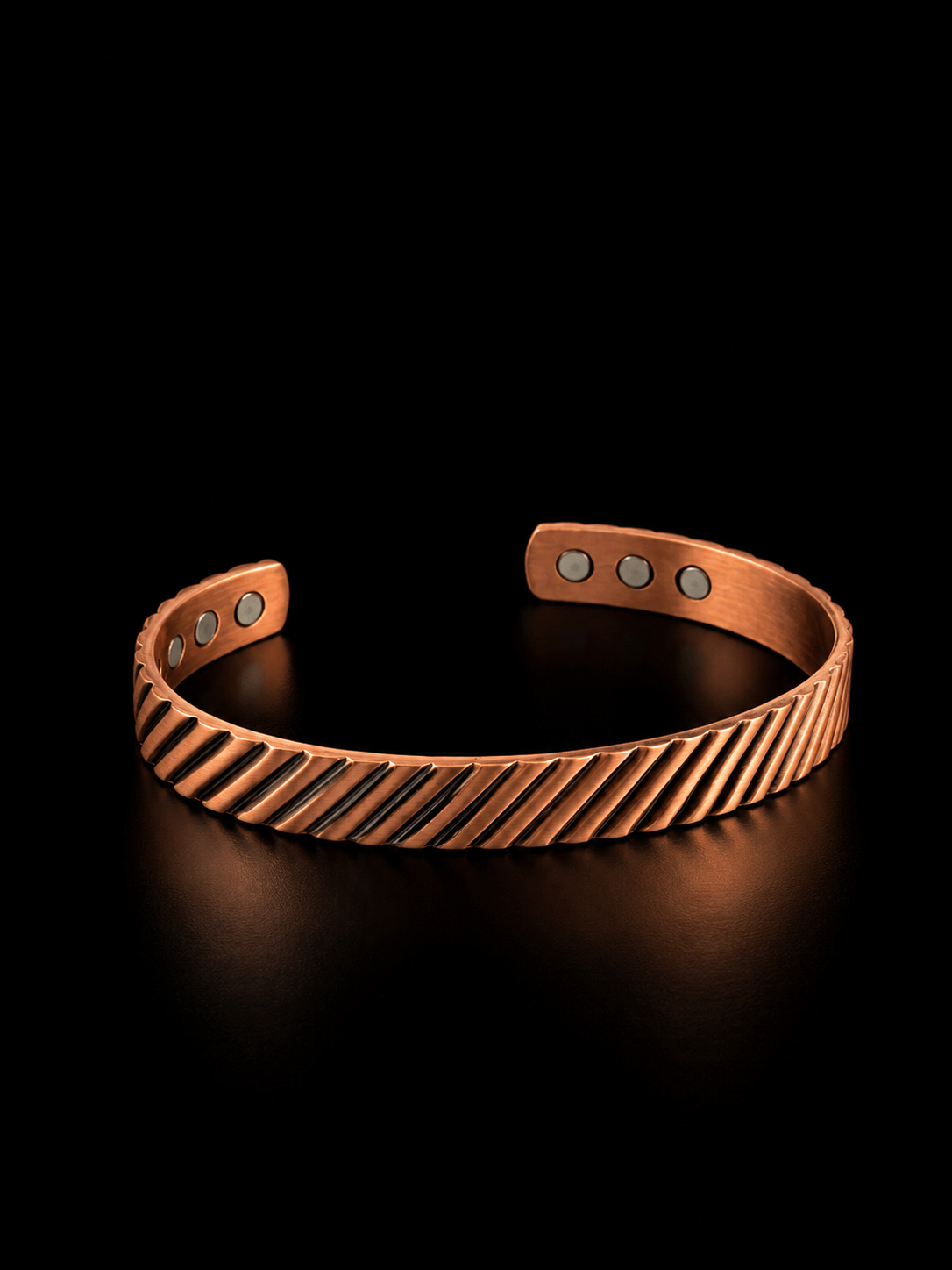 Chevron Groove Copper Bracelet