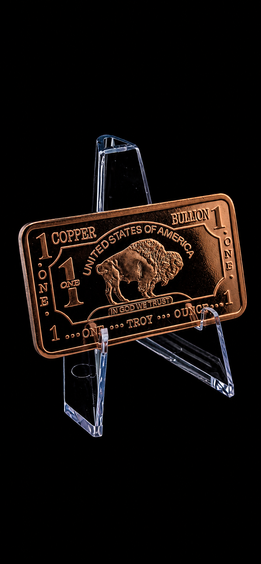 1 Troy Oz Stamped Copper Bullion Coins & Bars