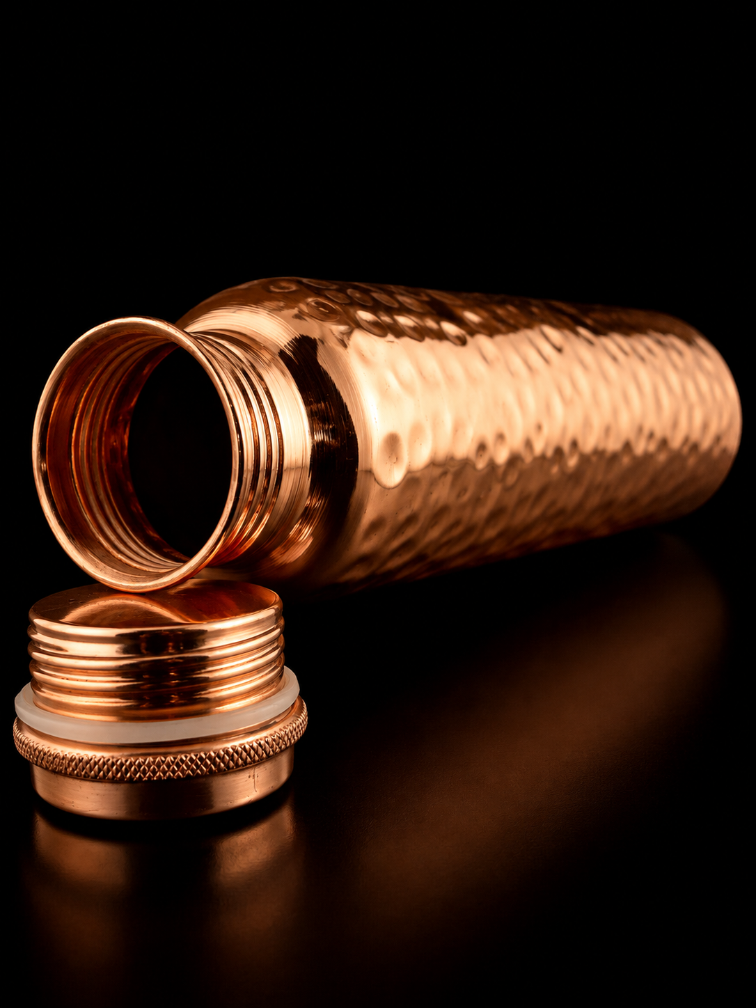 .999 900ml Pure Copper Water Bottle - Bright